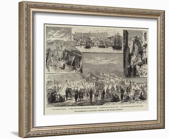 The Earthquakes in Asia Minor, Sketches in the Villages Destroyed-null-Framed Giclee Print