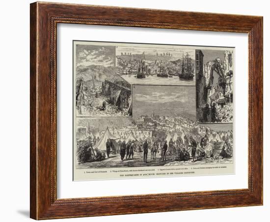 The Earthquakes in Asia Minor, Sketches in the Villages Destroyed-null-Framed Giclee Print