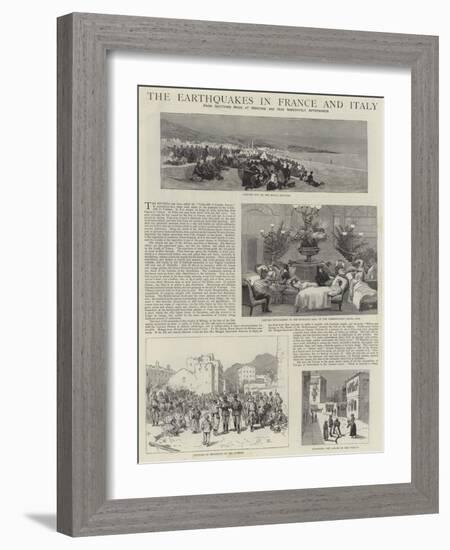 The Earthquakes in France and Italy-null-Framed Giclee Print