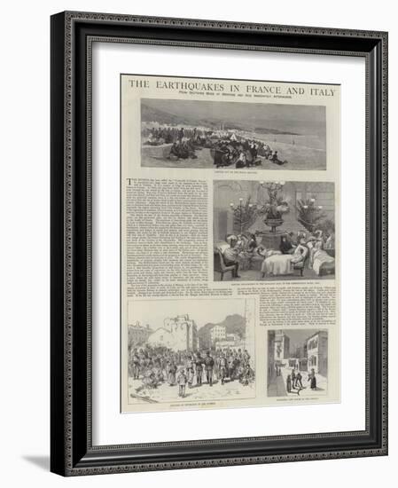 The Earthquakes in France and Italy-null-Framed Giclee Print