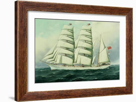 The East African in Full Sail-Antonio Jacobsen-Framed Giclee Print