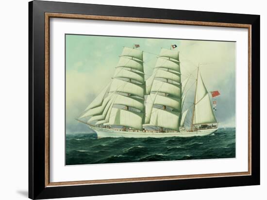 The East African in Full Sail-Antonio Jacobsen-Framed Giclee Print