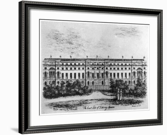 The East Side of Fitzroy Square, London, 1807-null-Framed Giclee Print