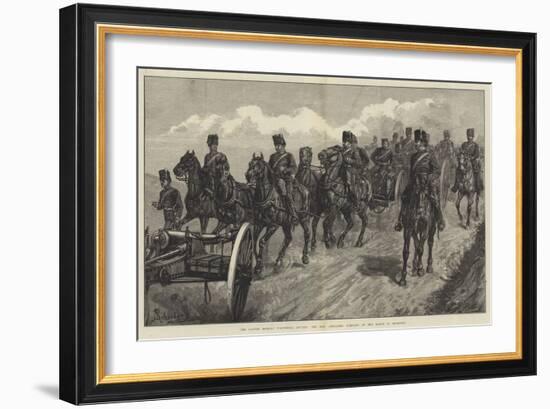 The Easter Monday Volunteer Review, the Honourable Artillery Company on the March to Brighton-Johann Nepomuk Schonberg-Framed Giclee Print