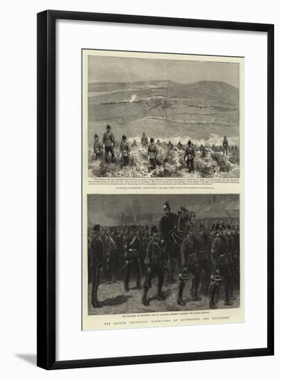 The Easter Volunteer Manoeuvres at Eastbourne and Gravesend-null-Framed Giclee Print