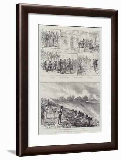 The Easter Volunteer Manoeuvres Near Dover-null-Framed Giclee Print