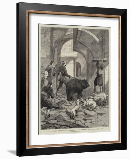 The Eastern Question, a Sketch in the Streets of Constantinople-Samuel Edmund Waller-Framed Giclee Print