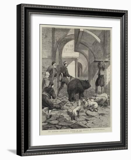 The Eastern Question, a Sketch in the Streets of Constantinople-Samuel Edmund Waller-Framed Giclee Print