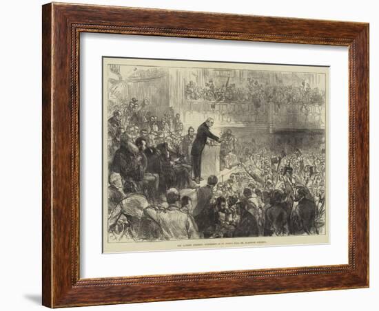 The Eastern Question, Conference at St James's Hall, Mr Gladstone Speaking-Charles Robinson-Framed Giclee Print