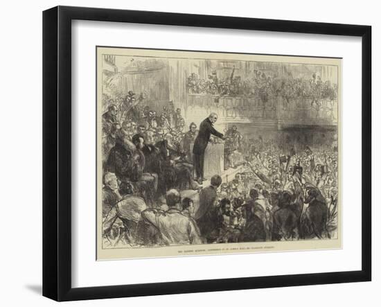 The Eastern Question, Conference at St James's Hall, Mr Gladstone Speaking-Charles Robinson-Framed Giclee Print