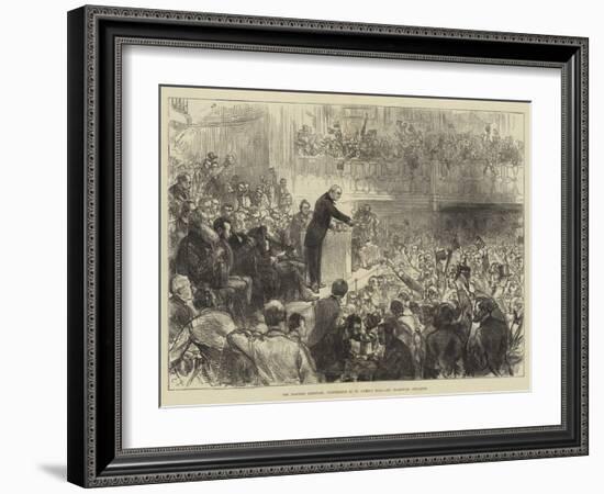 The Eastern Question, Conference at St James's Hall, Mr Gladstone Speaking-Charles Robinson-Framed Giclee Print