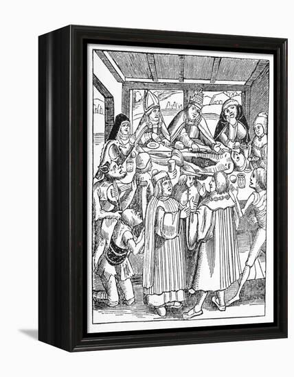 The Eaters of the Dead, Satirical Artwork-Science Photo Library-Framed Premier Image Canvas