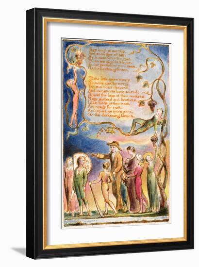 The Echoing Green (Cont.): Plate 7 from 'Songs of Innocence and of Experience' C.1815-26-William Blake-Framed Giclee Print