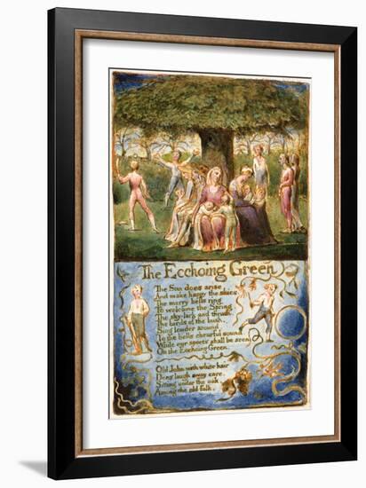 The Echoing Green: Plate 6 from 'Songs of Innocence and of Experience' C.1815-26-William Blake-Framed Giclee Print