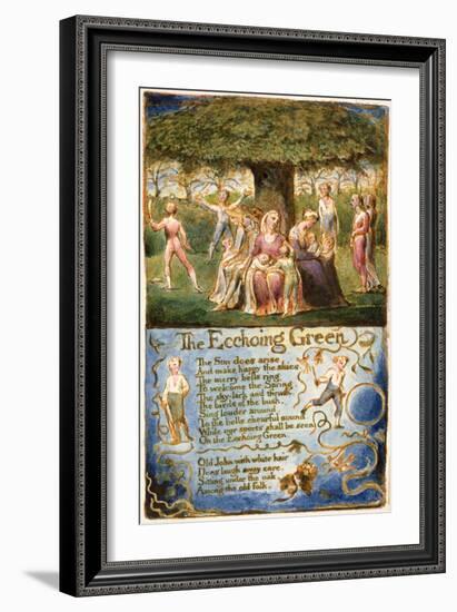 The Echoing Green: Plate 6 from 'Songs of Innocence and of Experience' C.1815-26-William Blake-Framed Giclee Print