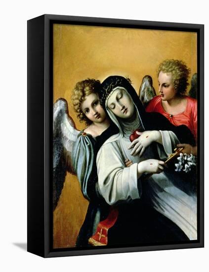 The Ecstasy of Saint Catherine-Agostino Carracci-Framed Premier Image Canvas