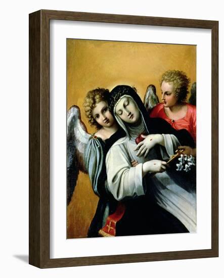 The Ecstasy of Saint Catherine-Agostino Carracci-Framed Giclee Print