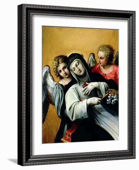 The Ecstasy of Saint Catherine-Agostino Carracci-Framed Giclee Print