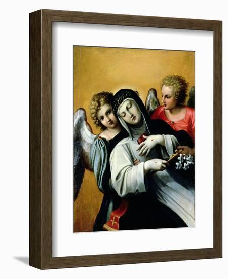 The Ecstasy of Saint Catherine-Agostino Carracci-Framed Giclee Print