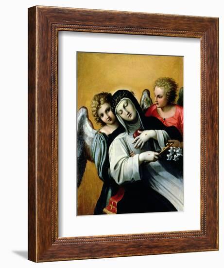 The Ecstasy of Saint Catherine-Agostino Carracci-Framed Giclee Print