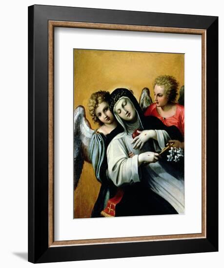 The Ecstasy of Saint Catherine-Agostino Carracci-Framed Giclee Print