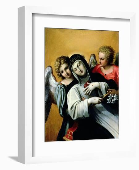 The Ecstasy of Saint Catherine-Agostino Carracci-Framed Giclee Print