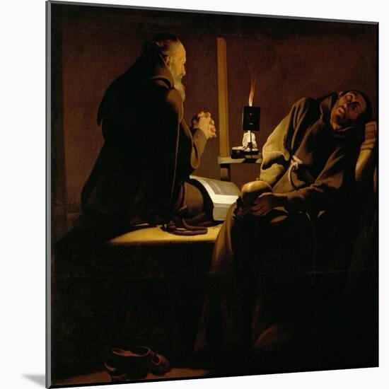 The Ecstasy of Saint Francis, Contemporary Copy after a Lost Original by De La Tour-Georges de La Tour-Mounted Giclee Print