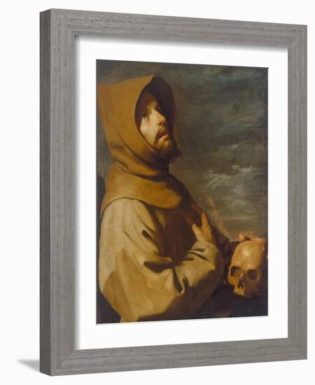 The Ecstasy of St. Francis, about 1660-Francisco de Zurbarán-Framed Giclee Print