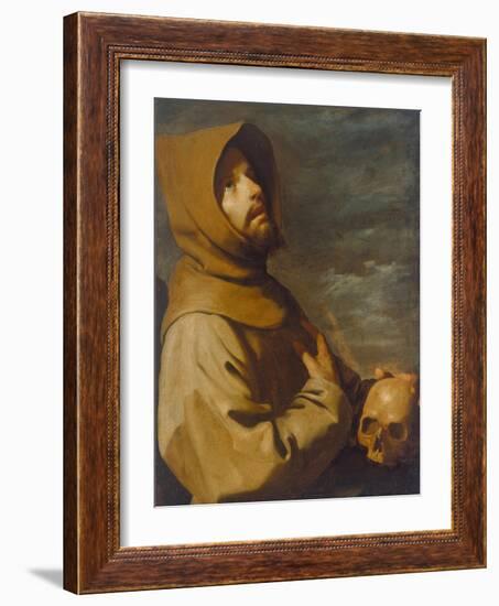 The Ecstasy of St. Francis, about 1660-Francisco de Zurbarán-Framed Giclee Print