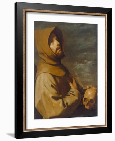 The Ecstasy of St. Francis, about 1660-Francisco de Zurbarán-Framed Giclee Print