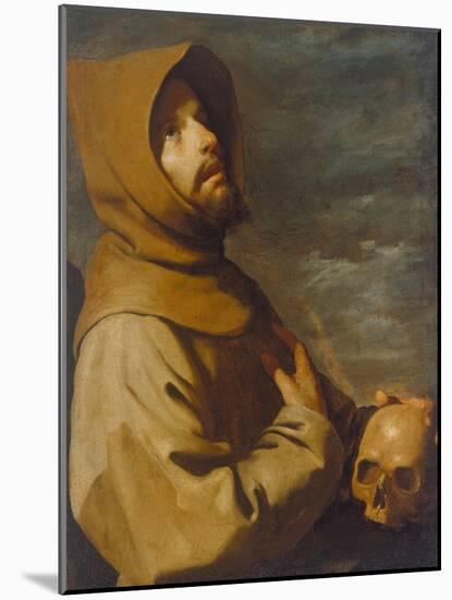 The Ecstasy of St. Francis, about 1660-Francisco de Zurbarán-Mounted Giclee Print