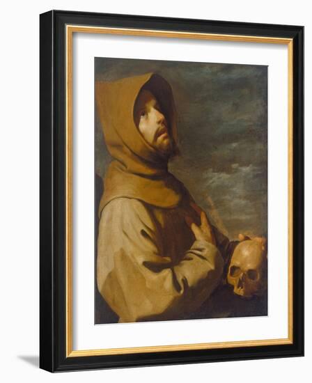 The Ecstasy of St. Francis, about 1660-Francisco de Zurbarán-Framed Giclee Print