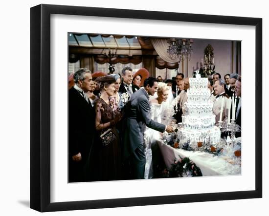 THE EDDY DUCHIN STORY, 1956 directed by GEORGE SIDNEY Tyrone Power and Kim Novak (photo)-null-Framed Photo