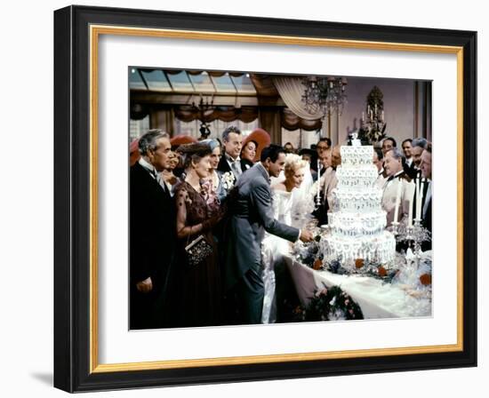 THE EDDY DUCHIN STORY, 1956 directed by GEORGE SIDNEY Tyrone Power and Kim Novak (photo)-null-Framed Photo