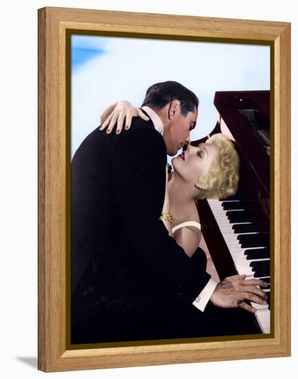 THE EDDY DUCHIN STORY, 1956 directed by GEORGE SIDNEY Tyrone Power and Kim Novak (photo)-null-Framed Stretched Canvas