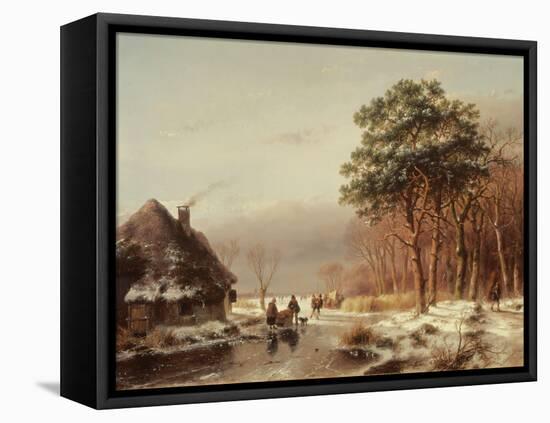 The Edge of the Forest-Andreas Schelfhout-Framed Premier Image Canvas