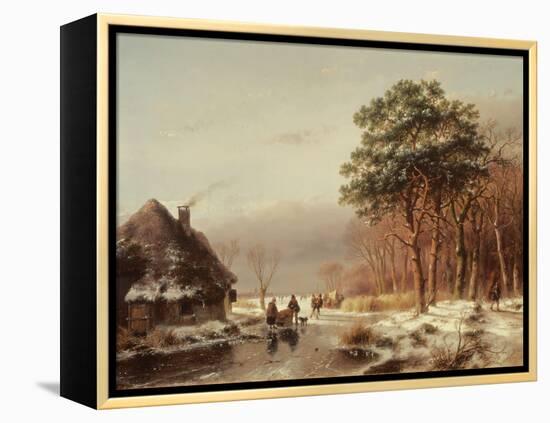 The Edge of the Forest-Andreas Schelfhout-Framed Premier Image Canvas