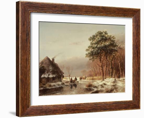 The Edge of the Forest-Andreas Schelfhout-Framed Giclee Print