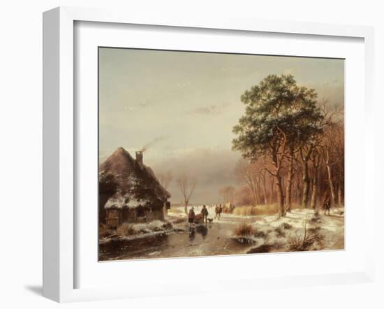 The Edge of the Forest-Andreas Schelfhout-Framed Giclee Print