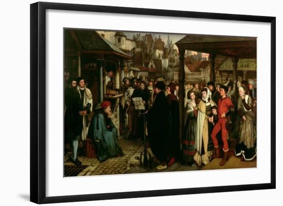 The Edict of Charles V, C.1861-Jan August Hendrik Leys-Framed Giclee Print