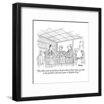 "The editor who turned down the first Harry Potter book, say hello to the ?" - New Yorker Cartoon-Jack Ziegler-Framed Premium Giclee Print