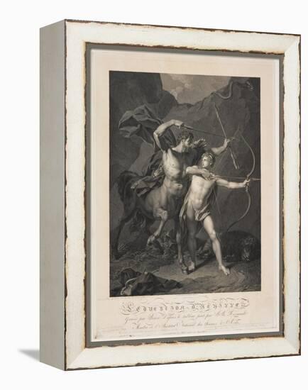 The Education of Achilles by the Centaur Chiron-Charles-Clément Bervic-Framed Premier Image Canvas
