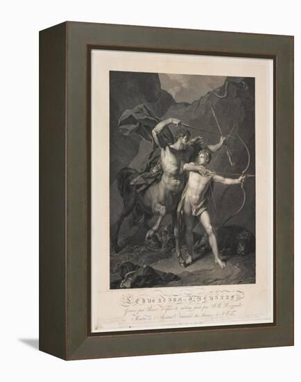 The Education of Achilles by the Centaur Chiron-Charles-Clément Bervic-Framed Premier Image Canvas