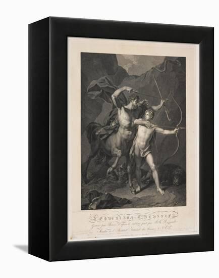 The Education of Achilles by the Centaur Chiron-Charles-Clément Bervic-Framed Premier Image Canvas