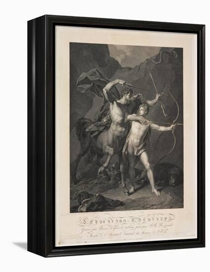 The Education of Achilles by the Centaur Chiron-Charles-Clément Bervic-Framed Premier Image Canvas