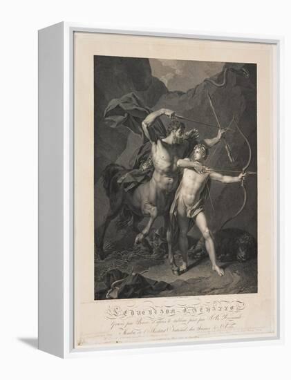 The Education of Achilles by the Centaur Chiron-Charles-Clément Bervic-Framed Premier Image Canvas