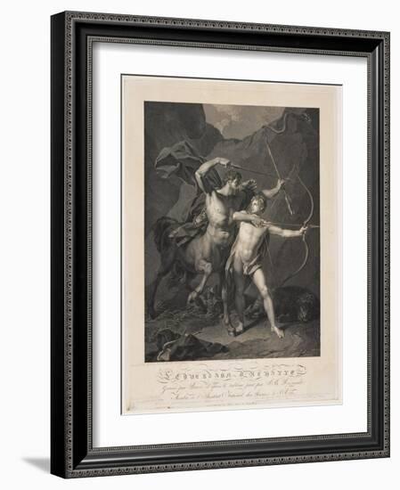 The Education of Achilles by the Centaur Chiron-Charles-Clément Bervic-Framed Giclee Print