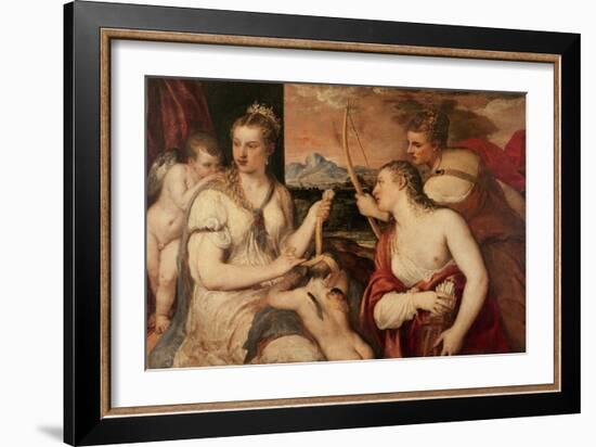 The Education of Cupid, circa 1565-Titian (Tiziano Vecelli)-Framed Giclee Print