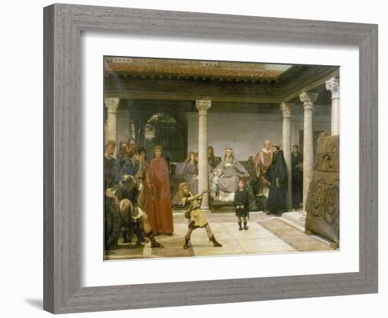 The Education of the Children of Clothilde and Clovis-Sir Lawrence Alma-Tadema-Framed Giclee Print