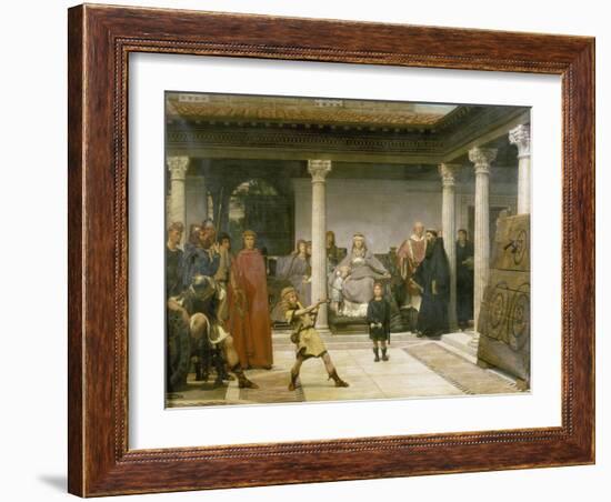 The Education of the Children of Clothilde and Clovis-Sir Lawrence Alma-Tadema-Framed Giclee Print